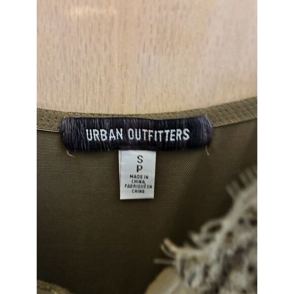 Urban Outfitters Light Before Dark Modern Love Olive Green Mini Dress - Small - Picture 4 of 7